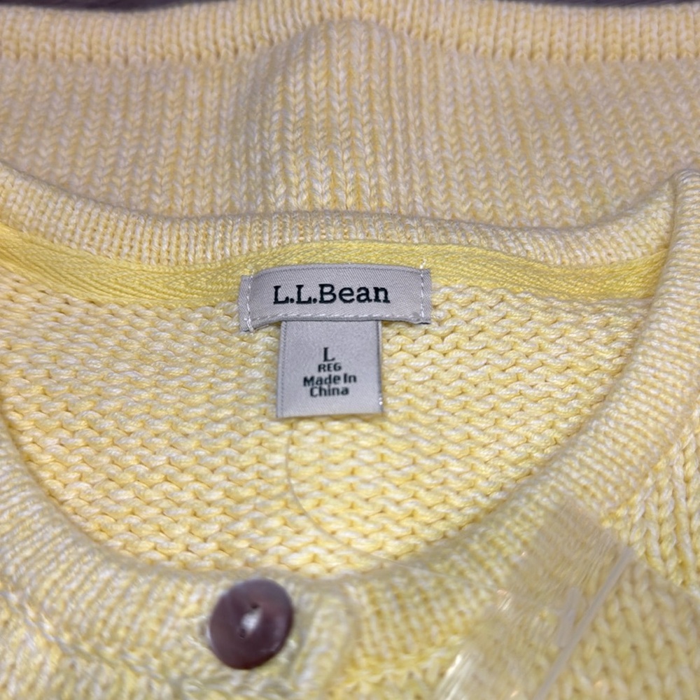 NEW L.L. Bean Women’s Button Front Cardigan Sweater Size L - Picture 7 of 13